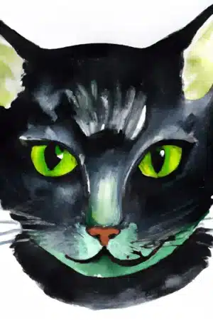 Abstraktes Katzenporträt