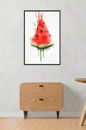 Aquarellkunst Wassermelone Interior