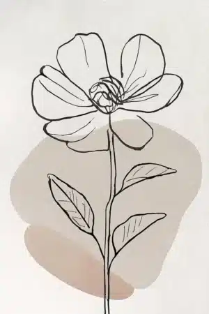 Blume in Line Art