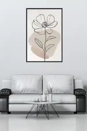 Blume in Line Art Interior