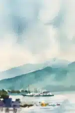 Landschaftliche Hafenmalerei