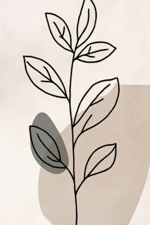 Line Art Blätter